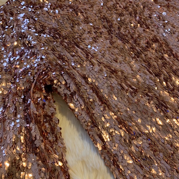 Copper sequin long sleeve dress - Picture 3 of 5